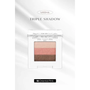 Yumuşak Dokulu, Dökülme Yapmayan 3 Renkli Göz Farı Triple Shadow (No.10 Oriental Pink)