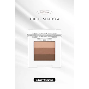 Yumuşak Dokulu, Dökülme Yapmayan 3 Renkli Göz Farı Triple Shadow (No.13 Lady Milk Tea)