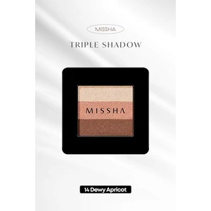 Yumuşak Dokulu, Dökülme Yapmayan 3 Renkli Göz Farı Triple Shadow (No.14 Dewy Apricot)