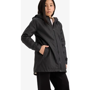 Kız Çocuk Su Geçirmez Kapüşonlu Fermuarlı Yağmurluk C5229A825AU