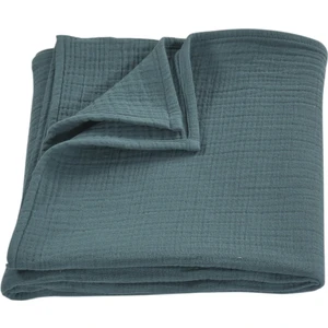 %100 Pamuk Yeşil Renk 4 Katlı Müslin Battaniye 110X110 cm