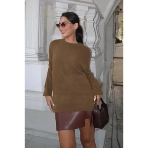 Vizon Bisiklet Yaka Kadın Triko Kazak MG2494