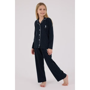 U.s. Polo Assn. Kız Çocuk Gömlek Pijama Lacivert