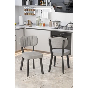 Parla Mutfak Sandalyesi Yemek Odası Bahçe Balkon Otel Restoran Kafe Sandalyesi - 1 Adet - Gri