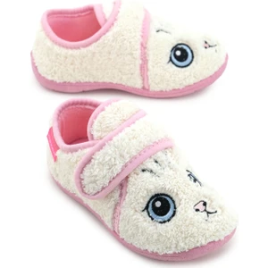 Kız Çocuk Kışlık Tek Cırt Cırtlı Ayarlanabilir Rahat Taban Ev, Bahçe, Okul, Kreş Panduf Ayakkabı