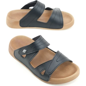 Kadın Yazlık Suni Deri Cırt Cırtlı Ayarlanabilir Rahat Taban Günlük Terlik