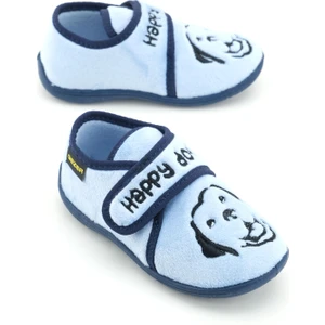 Erkek Çocuk Kışlık Tek Cırt Cırtlı Ayarlanabilir Rahat Taban Ev, Bahçe, Okul, Kreş Panduf Ayakkabı