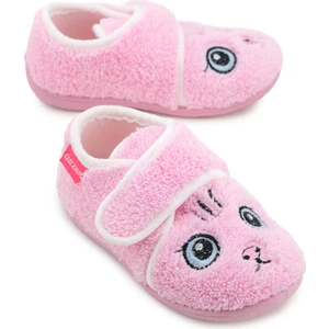 Kız Çocuk Kışlık Tek Cırt Cırtlı Ayarlanabilir Rahat Taban Ev, Bahçe, Okul, Kreş Panduf Ayakkabı