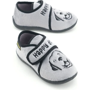 Erkek Çocuk Kışlık Tek Cırt Cırtlı Ayarlanabilir Rahat Taban Ev, Bahçe, Okul, Kreş Panduf Ayakkabı