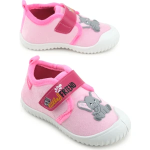 Kız Çocuk Kışlık Tek Cırt Cırtlı Ayarlanabilir Rahat Taban Ev, Bahçe, Okul, Kreş Panduf Ayakkabı