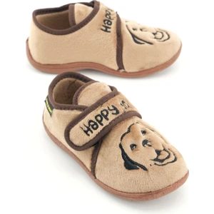 Erkek Çocuk Kışlık Tek Cırt Cırtlı Ayarlanabilir Rahat Taban Ev, Bahçe, Okul, Kreş Panduf Ayakkabı