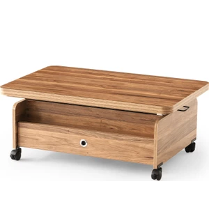 Tekerlekli Çift Çekmeceli Açılır Sihirli Sehpa