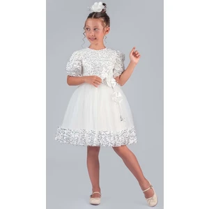 Kız Çocuk Etek Ucu Pullu Venna Abiye Elbise M00761