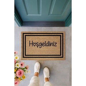 Hoşgeldiniz Yazılı Dijital Baskı Kapı Önü Paspası 70x45 cm – Kaymaz Tabanlı, Dekoratif Giriş Paspası