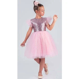 Tüllü Kız Çocuk Kpl Elbise MNK0526