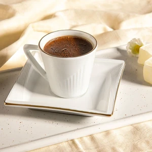 Begonvil 6 Kişilik 12 Parça Porselen Kahve Fincan Takımı