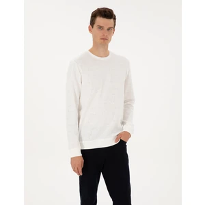 Pierre Cardin Erkek Ekru Regular Fit Sweatshirt 50313944-VR019