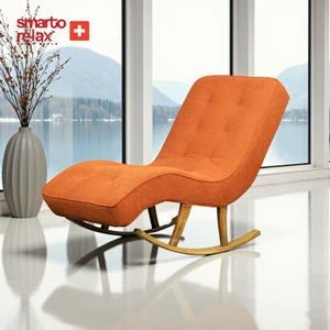 Smarto Relax swiss style Dinlenme Koltuğu Buket Serisi, – Ergonomik Sırt Destekli Tasarım, Teddy Leke Tutmaz Kumaş, Modern Dekoratif Tekli Koltuk (Salon/Oturma Odası)(Turuncu)
