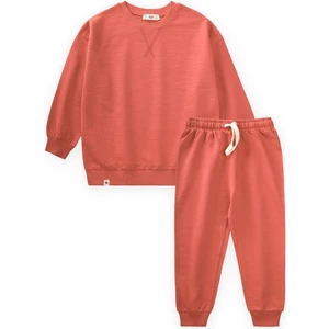 Basıc Sweatshirt Takım 3-8 Yaş Oranj