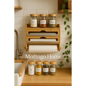 Bambu Streç ve Folyo Kesici, Kağıt Havluluk, 4'ü 1 Arada Bambu Streç Kesici