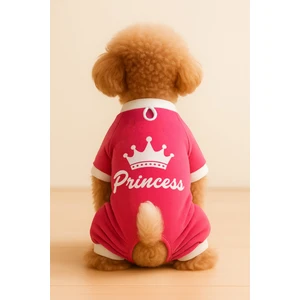 Kedi ve Köpek Kıyafeti & Elbisesi - Pembe 4 Bacak Tulum Prenses