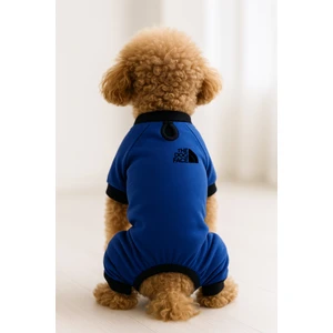 Kedi ve Köpek Kıyafeti & Elbisesi - Saks Mavi 4 Bacak Tulum The Dog Face