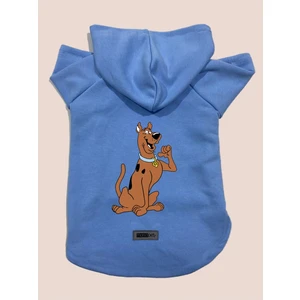 Kapişonlu Polar Sweatshirt Köpek ve Kedi Kıyafeti & Elbisesi - Mavi Scooby Doo