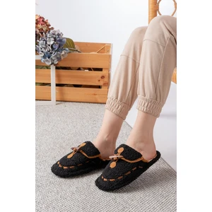 Kadın Ev Terliği Peluş Terlik Çeyiz ve Bohça Terliği Ses Yapmaz Kalın Taban