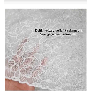 Dantel Görünümlü Yuvarlak Pvc Masa Örtüsü