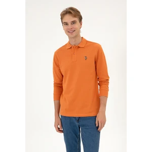 U.S. Polo Assn. Erkek Regular Fit Polo Yaka Bakır Basic Sweatshirt 50313772-VR182