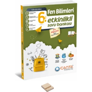 Çanta Yayınları 6. Sınıf  Fen Bilimleri Etkinlikli Kazanım Soru Bankası ve Telefon Standı
