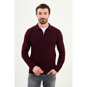 Triko Polo Fermuarlı Yaka