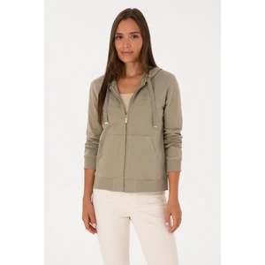 U.s. Polo Assn. Kadın Açık Haki Sweatshirt 50313594-VR183