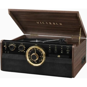 Empire 6'sı 1 Arada Bluetooth Plak Çalar CD Kaset Radyo Ahşap Retro Tasarım