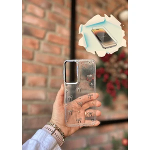 Samsung Galaxy A16 5g Uyumlu Fiyonk ve Incili Kaliteli Şeffaf Kılıf - Kırılmaz Cam Hediyeli