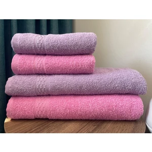 4 Lü Banyo Havlu Seti Pamuklu / Hamam Seti / Battal Boy Havlu Seti