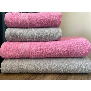 4 Lü Banyo Havlu Seti Pamuklu / Hamam Seti / Battal Boy Havlu Seti