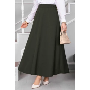 Çan Kesim Siyah Scuba Kloş Etek