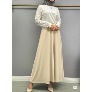 Scuba Krep Bel Lastikli Kloş ETEK(93-94CM Uzunluk)