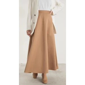 Çan Kesim Siyah Scuba Kloş Etek