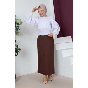 Düz Uzun Siyah Kalem Etek