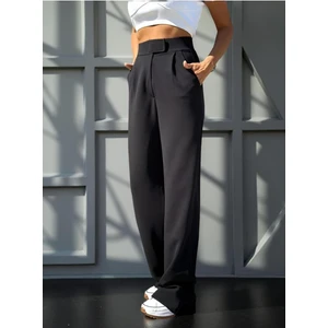 Kadın Beli Cırt Kapamalı Yüksek Bel Palazzo Pantolon