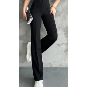 Ön Çimalı Krep Kumaş Likralı Palazzo Pantolon