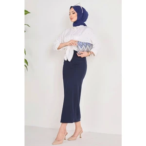 Düz Uzun Siyah Kalem Etek