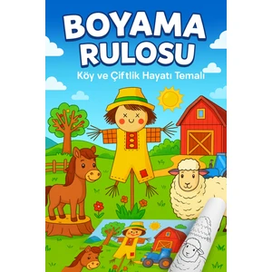 Haydi Dekor Köyümü Boyuyorum Eğleniyorum ve Öğreniyorum Boyama Rulosu 5 Metre Aktivite