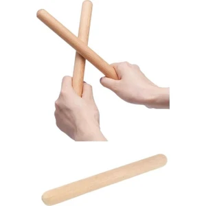 Okul Öncesi Ahşap Ritim Çubuğu 1 Çift 23CM Anaokulu Çocuk Etkinlik Perkusyon Müzik Aleti