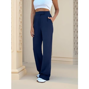 Kadın Beli Cırt Kapamalı Yüksek Bel Palazzo Pantolon