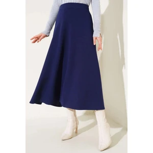 Çan Kesim Siyah Scuba Kloş Etek