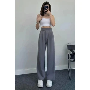 Kadın Beli Cırt Kapamalı Yüksek Bel Palazzo Pantolon