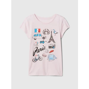 Kız Çocuk Pembe Grafikli T-Shirt